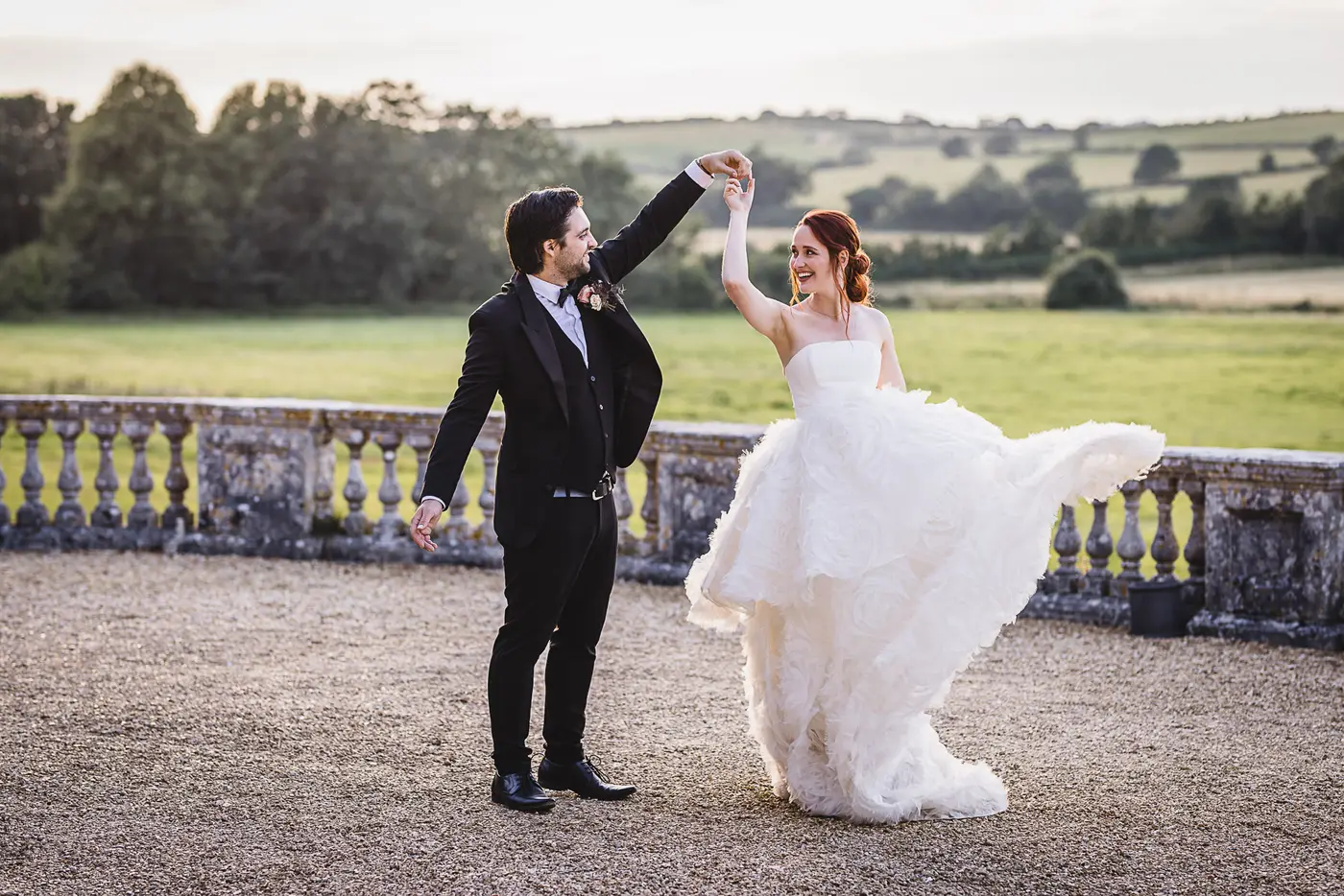 Bride and Groom Dancing at Came House in Dorset
